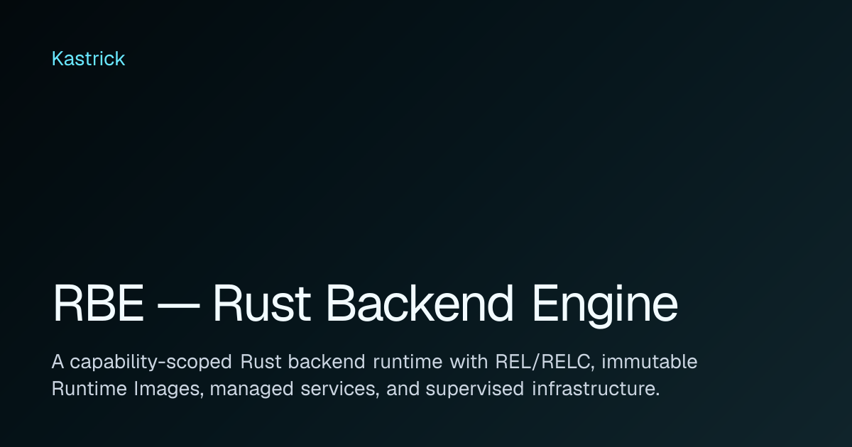 RBE Runtime Image | Kastrick